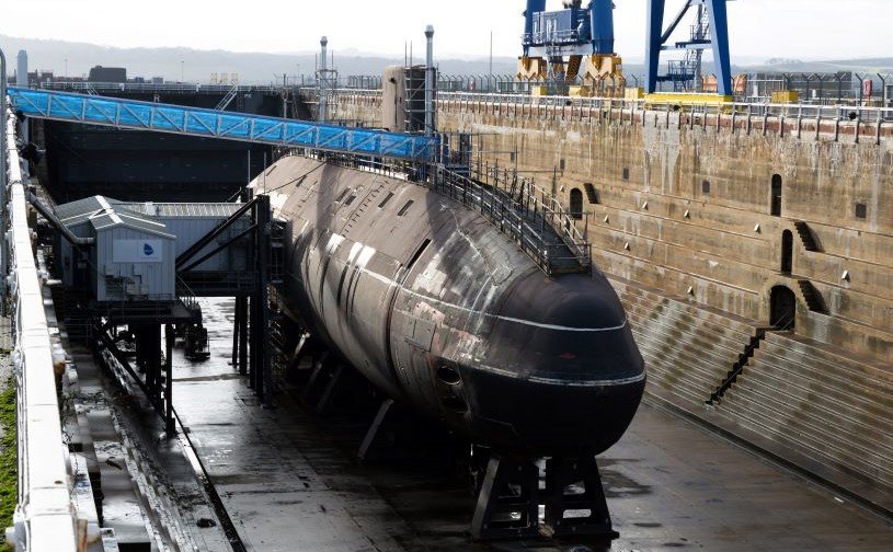 SM Swiftsure in drydock