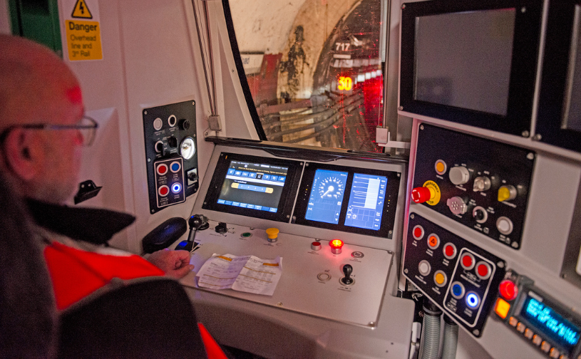 Image showing interior of GTR train, showing in-cab ETCS system