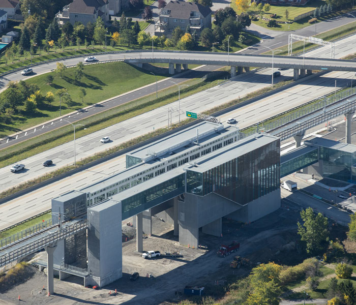 new REM transit station
