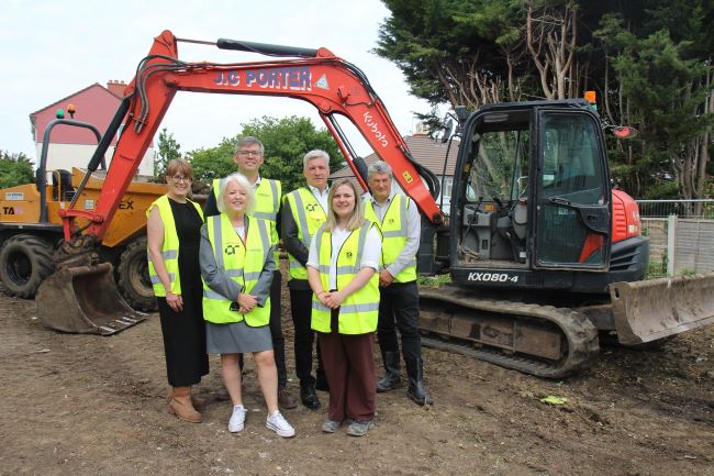 Team at building site